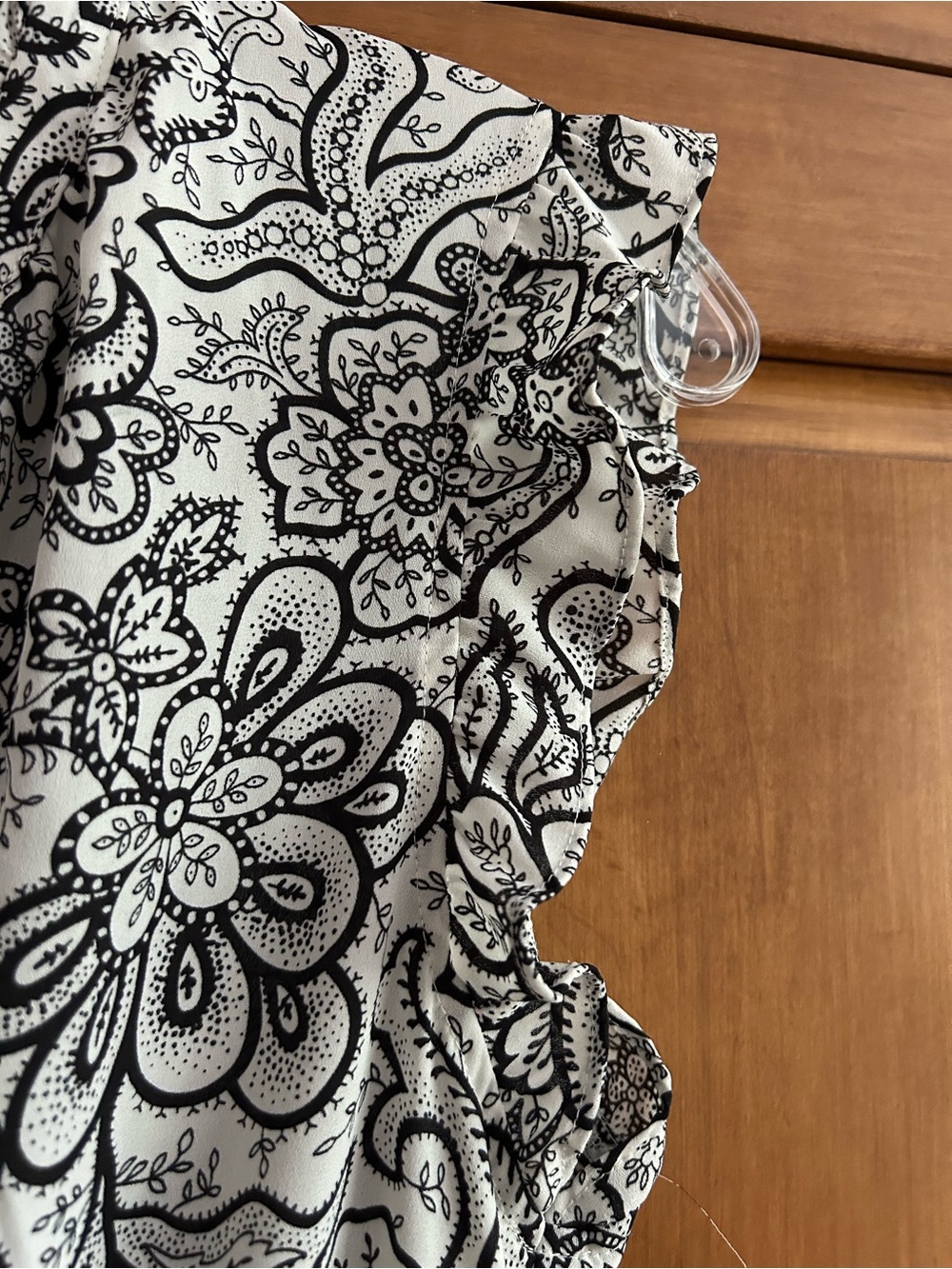 Who What Wear Dress Floral Maxi Navy and White Size L - Picture 3 of 6